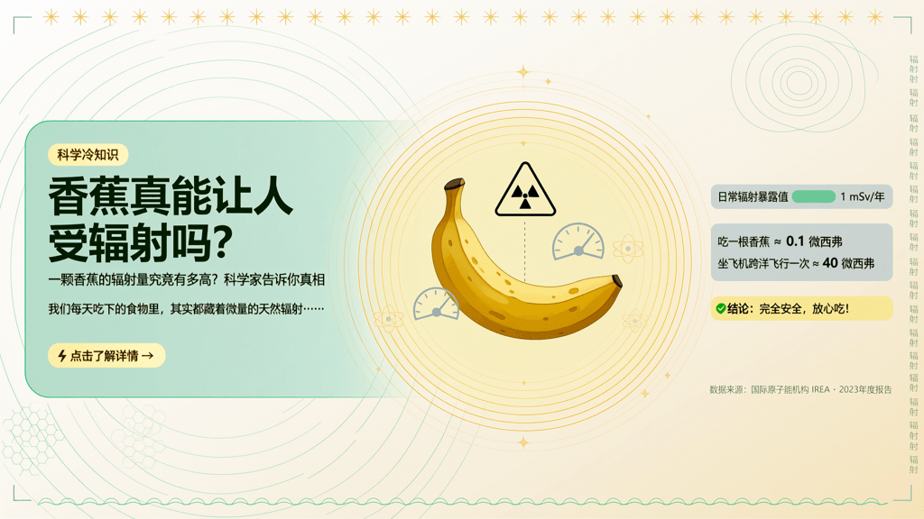 香蕉真能让人受辐射吗？