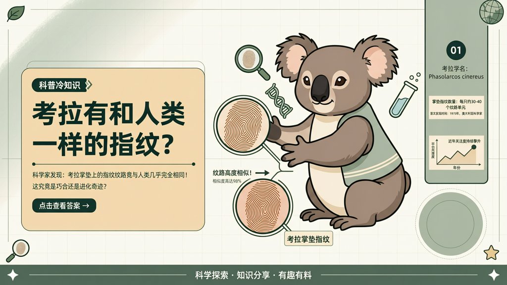 考拉有和人类一样的指纹？
