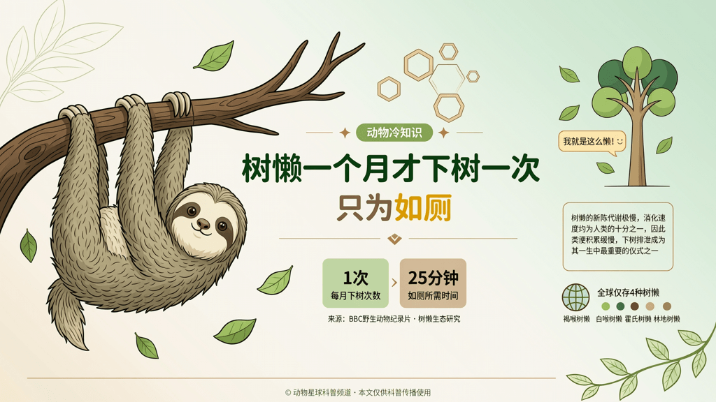 树懒一个月才下树只为如厕
