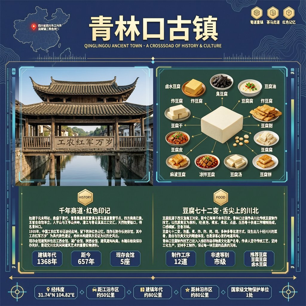 蜀道遗驿 | 青林口古镇：川北山沟里的红军廊桥与豆腐七十二变