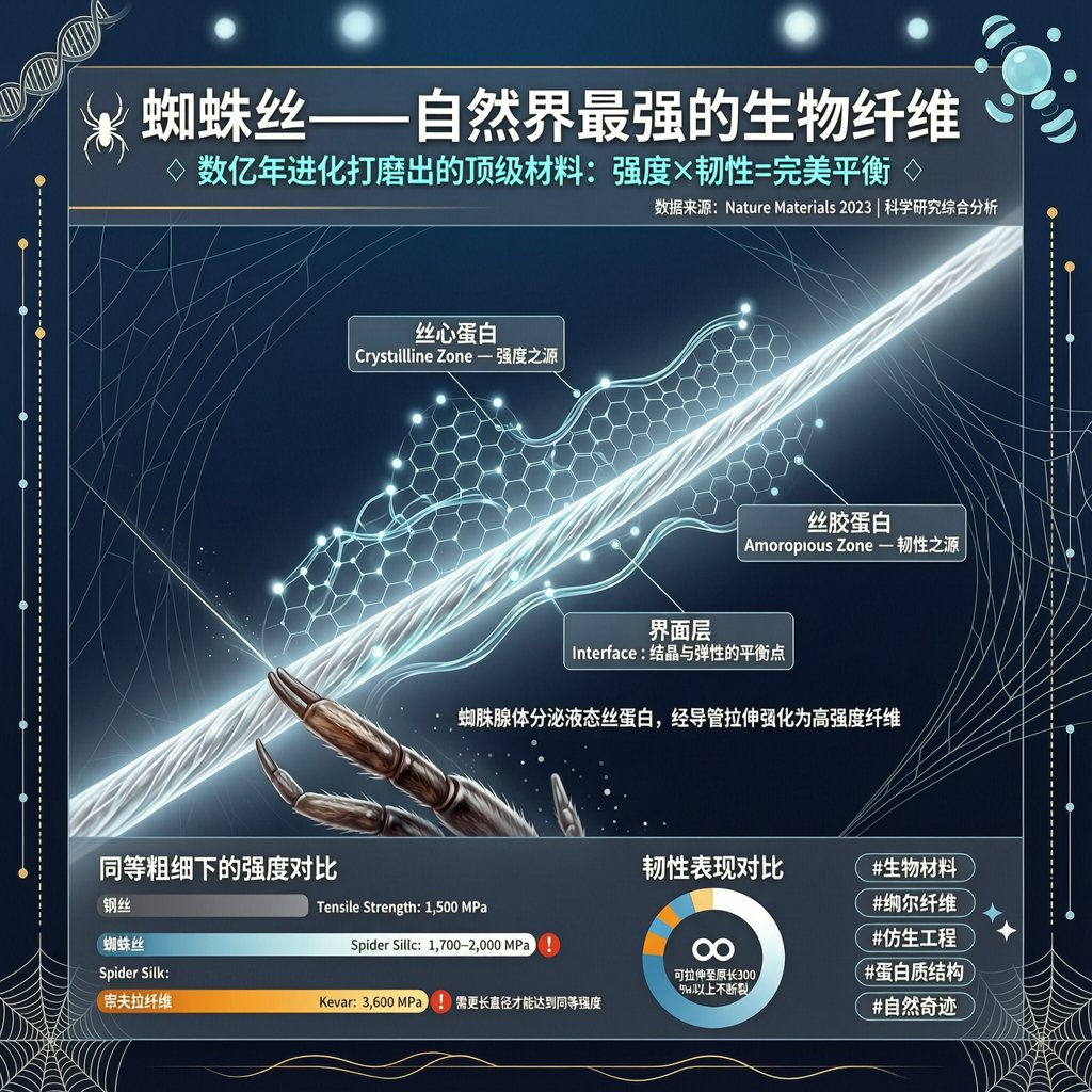 蜘蛛丝是自然界最强的生物纤维