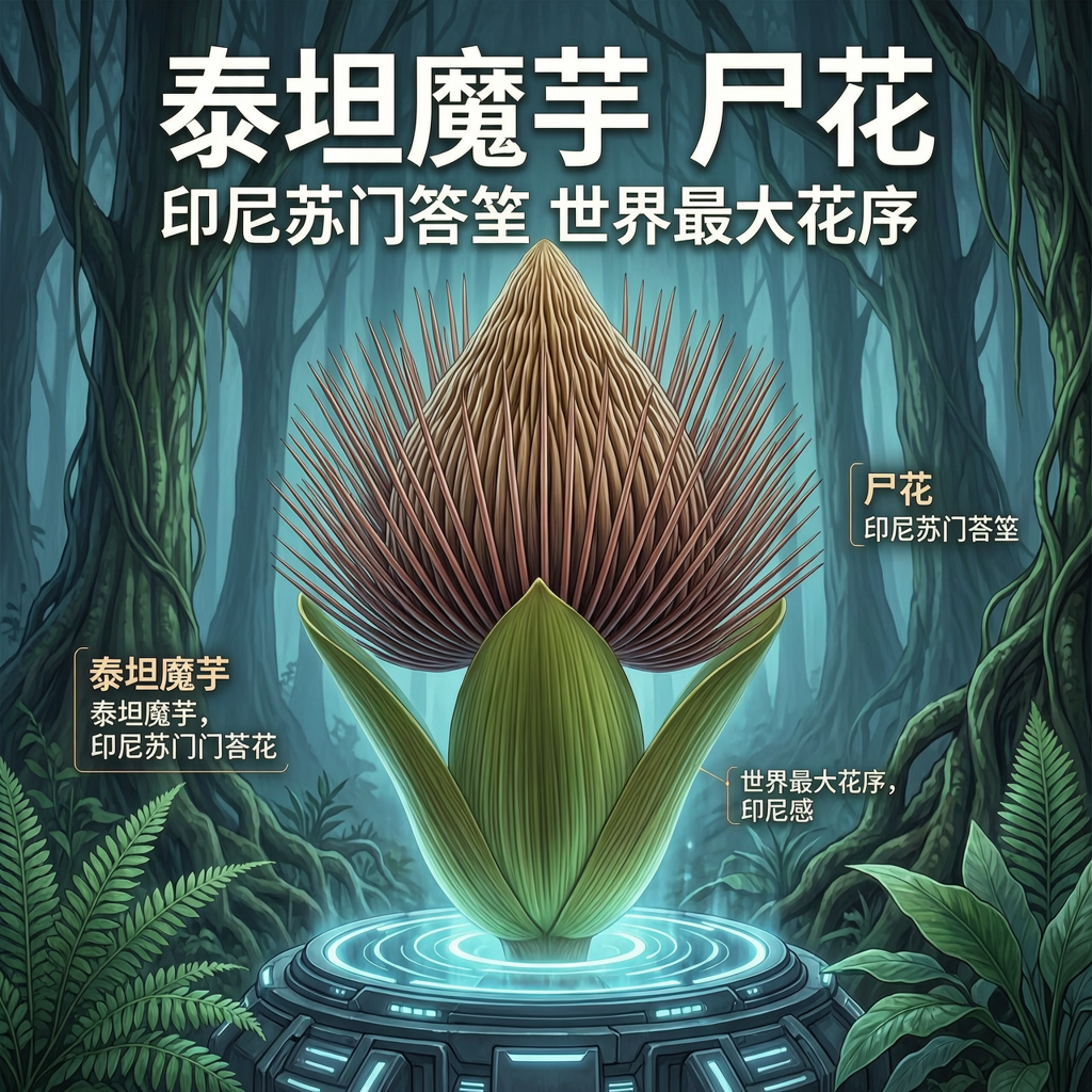 开一次花要等十年：探秘泰坦魔芋