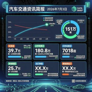 汽车交通资讯简报 | 2026年7月3日
