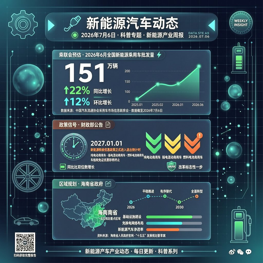 汽车交通资讯简报 | 2026年7月6日