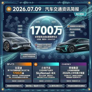 汽车交通资讯简报 | 2026年07月09日