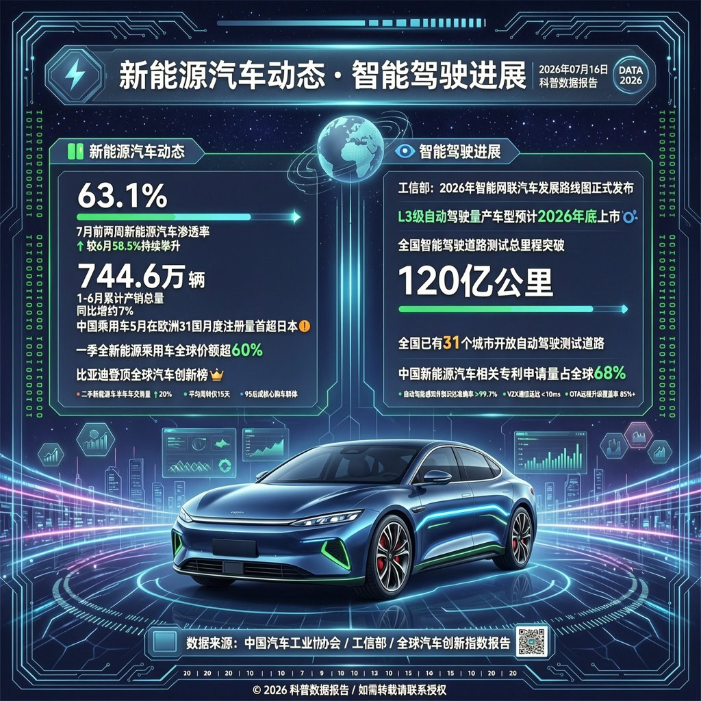 汽车交通资讯简报 | 2026年07月16日