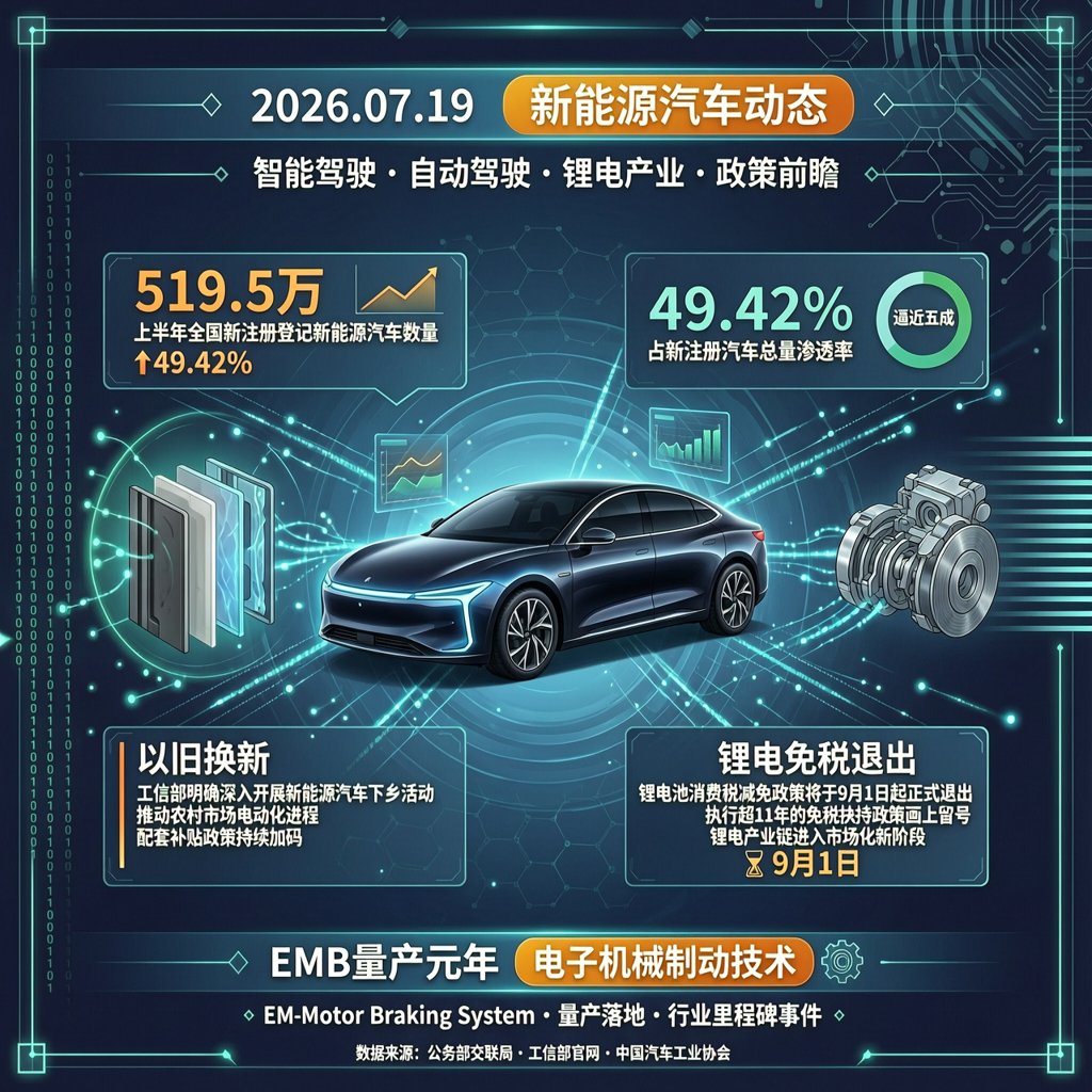 汽车交通资讯简报 | 2026年07月19日