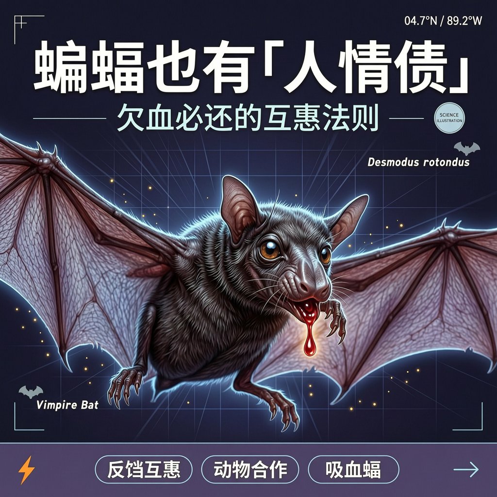 蝙蝠也有「人情债」：欠血必还的互惠法则