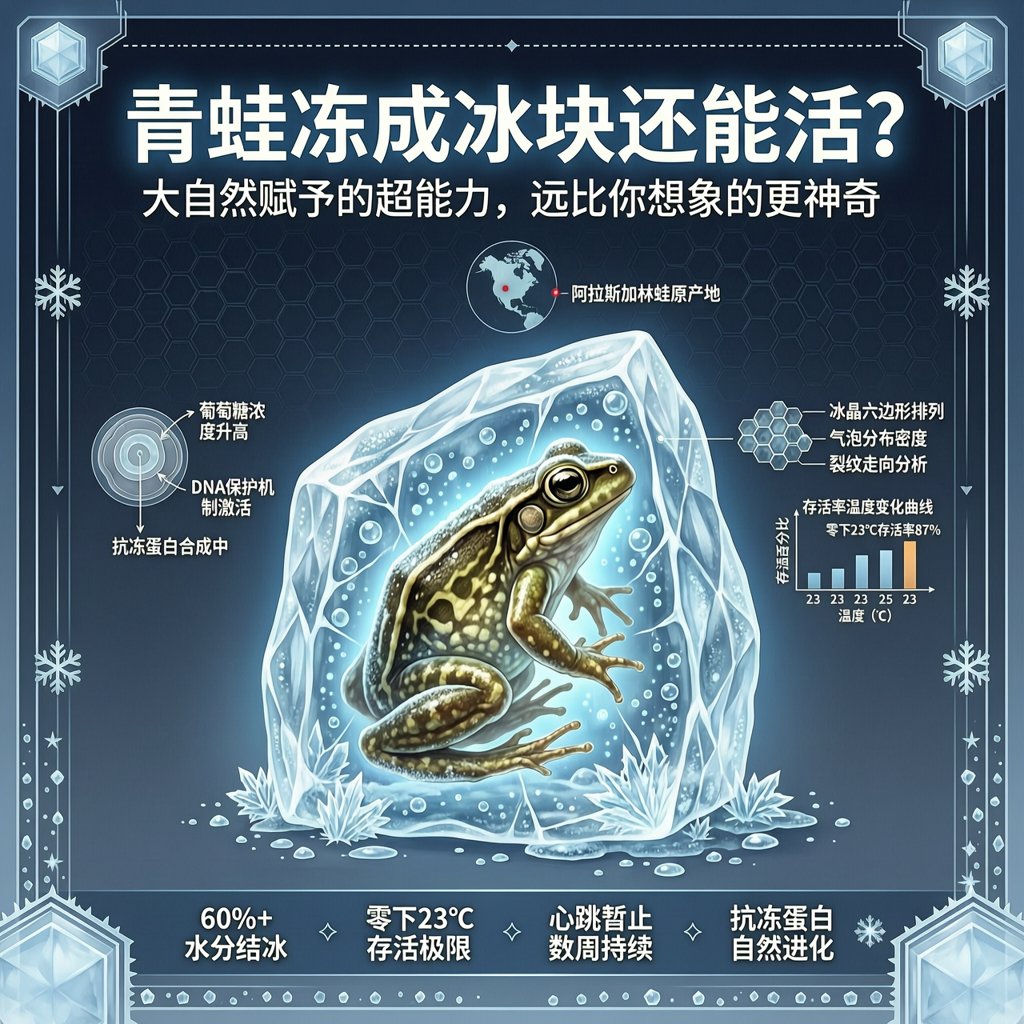 青蛙冻成冰块居然还能活下来？